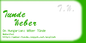 tunde weber business card